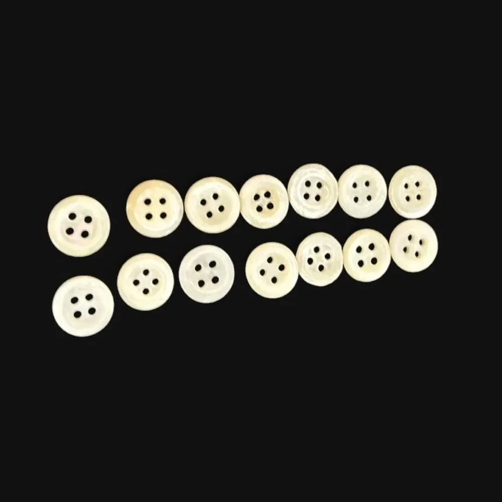 Lot of 14 1cm Mother of Pearl Vintage Button Collection
